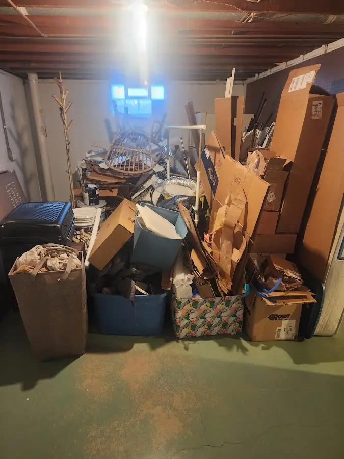 Roll-off dumpster container at job site for 15 Yard Dumpster Rental in Frederick